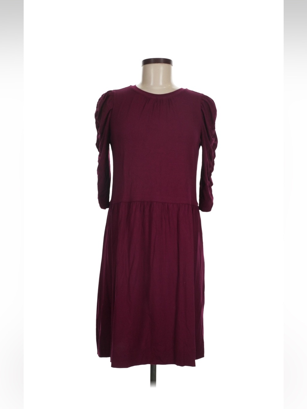 LOFT Plum Long Sleeve Midi Dress